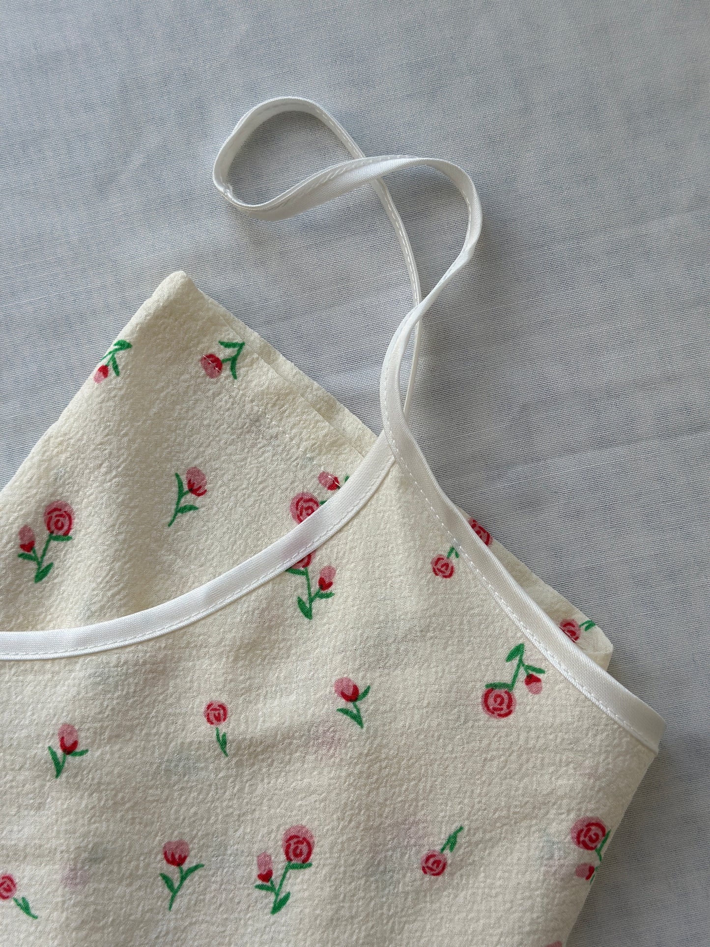white floral slip