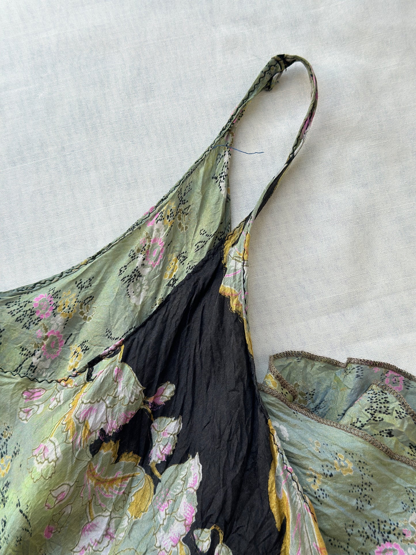 flower silk slip