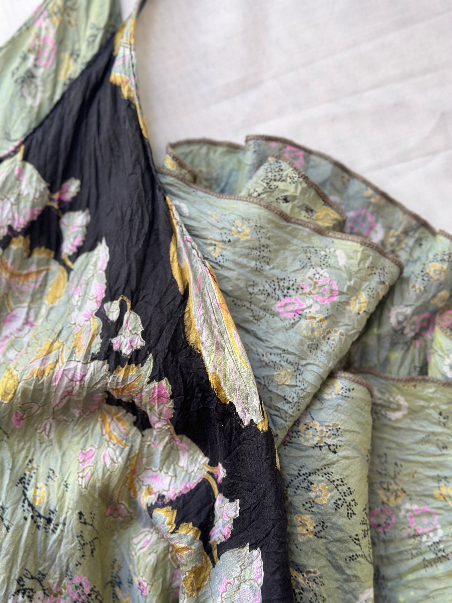 flower silk slip