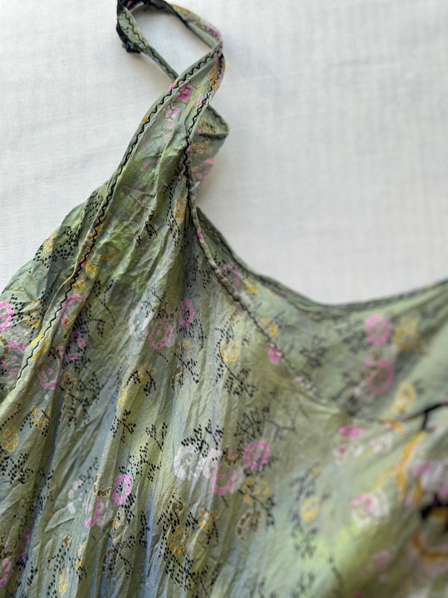 flower silk slip