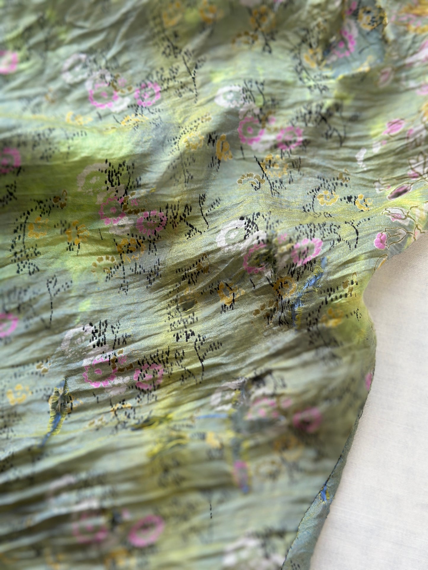 flower silk slip