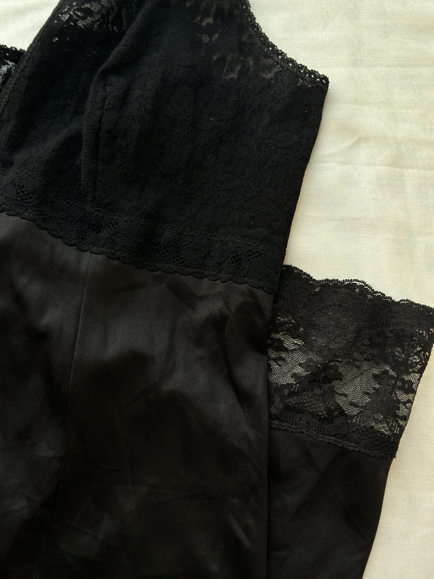 black lace slip