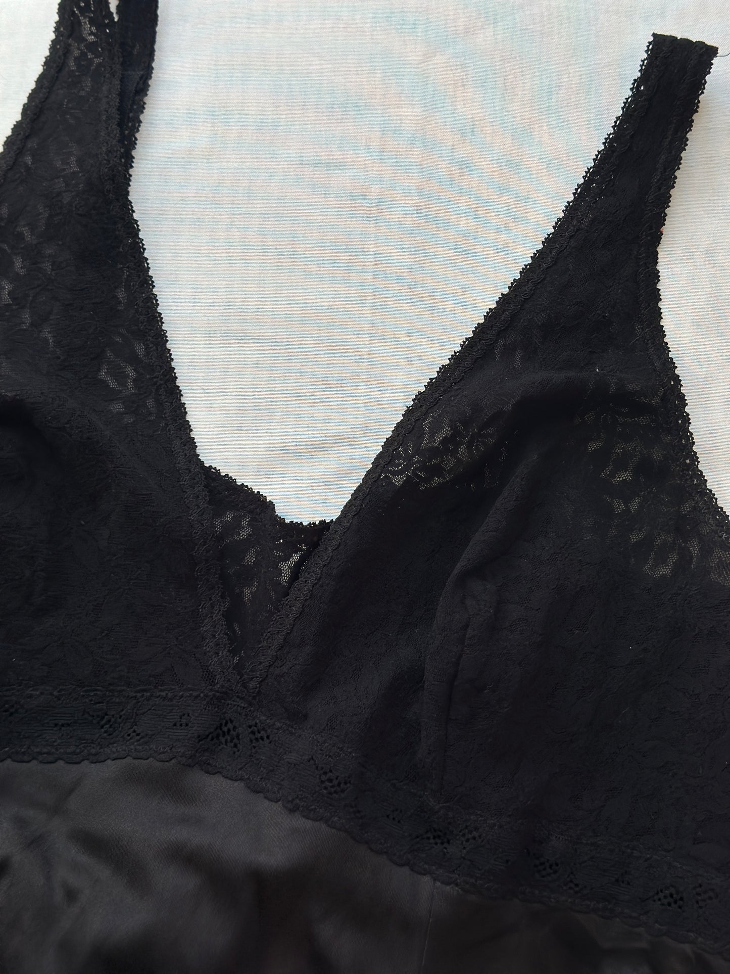 black lace slip