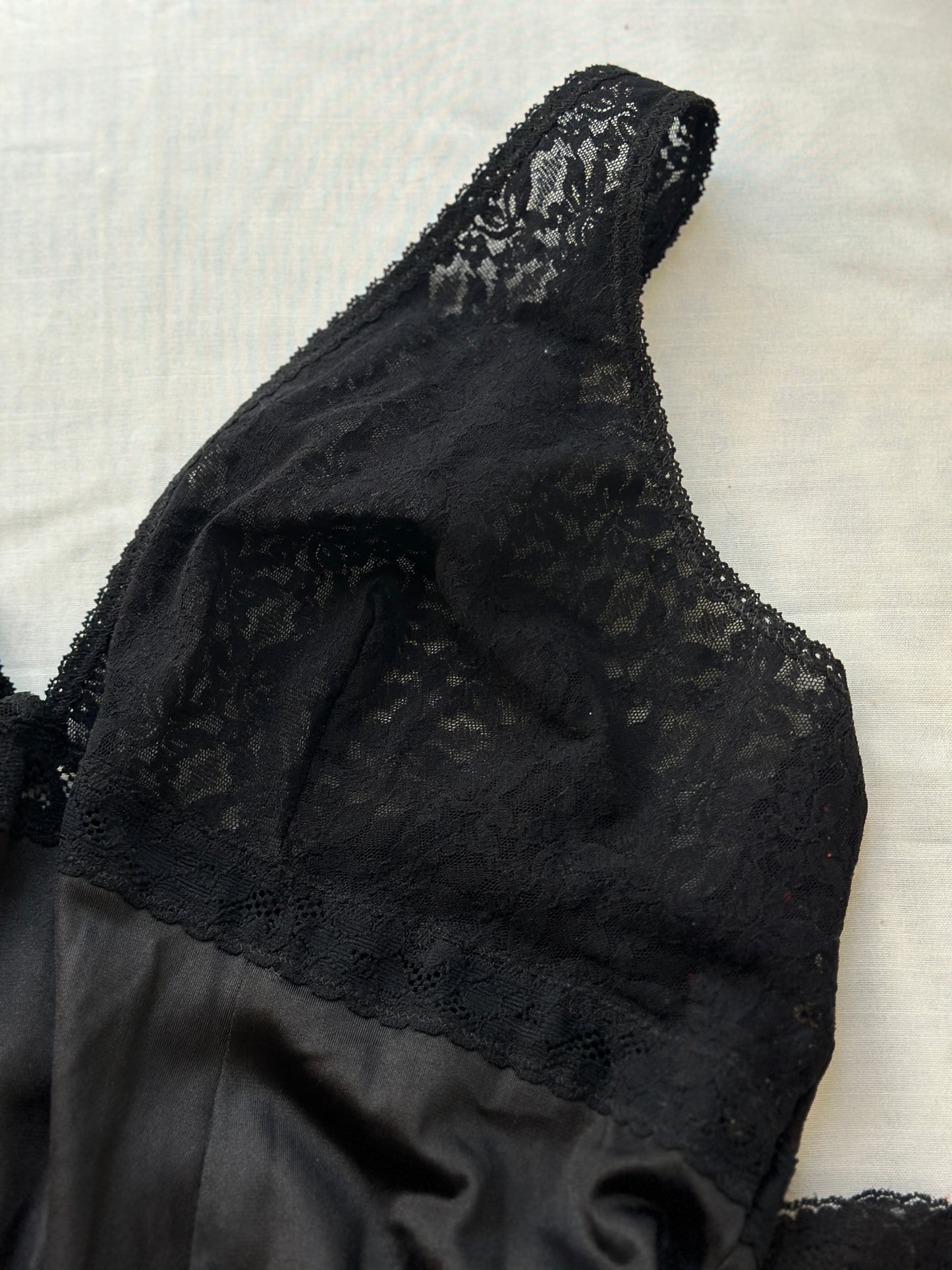 black lace slip
