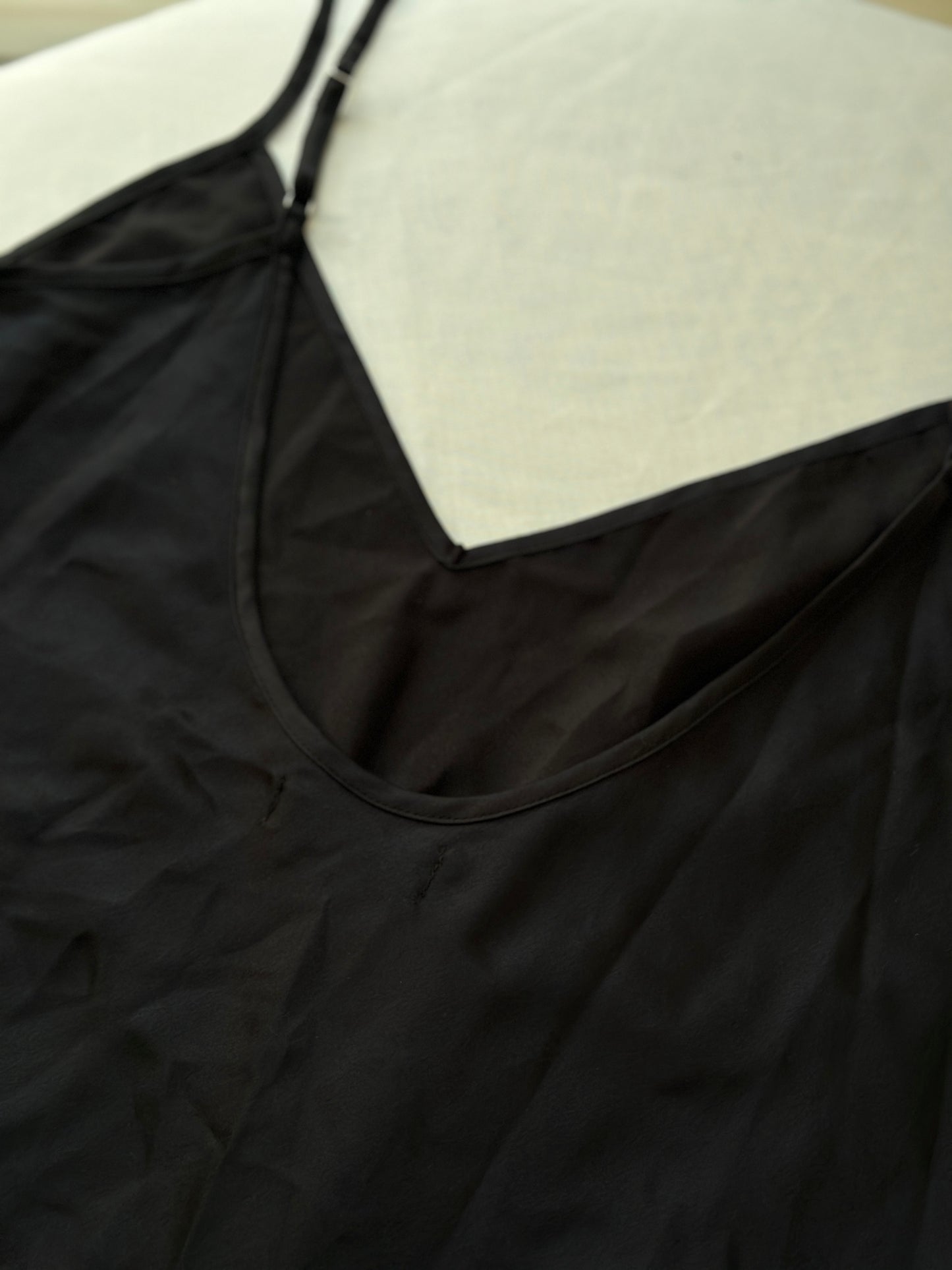 black satin slip