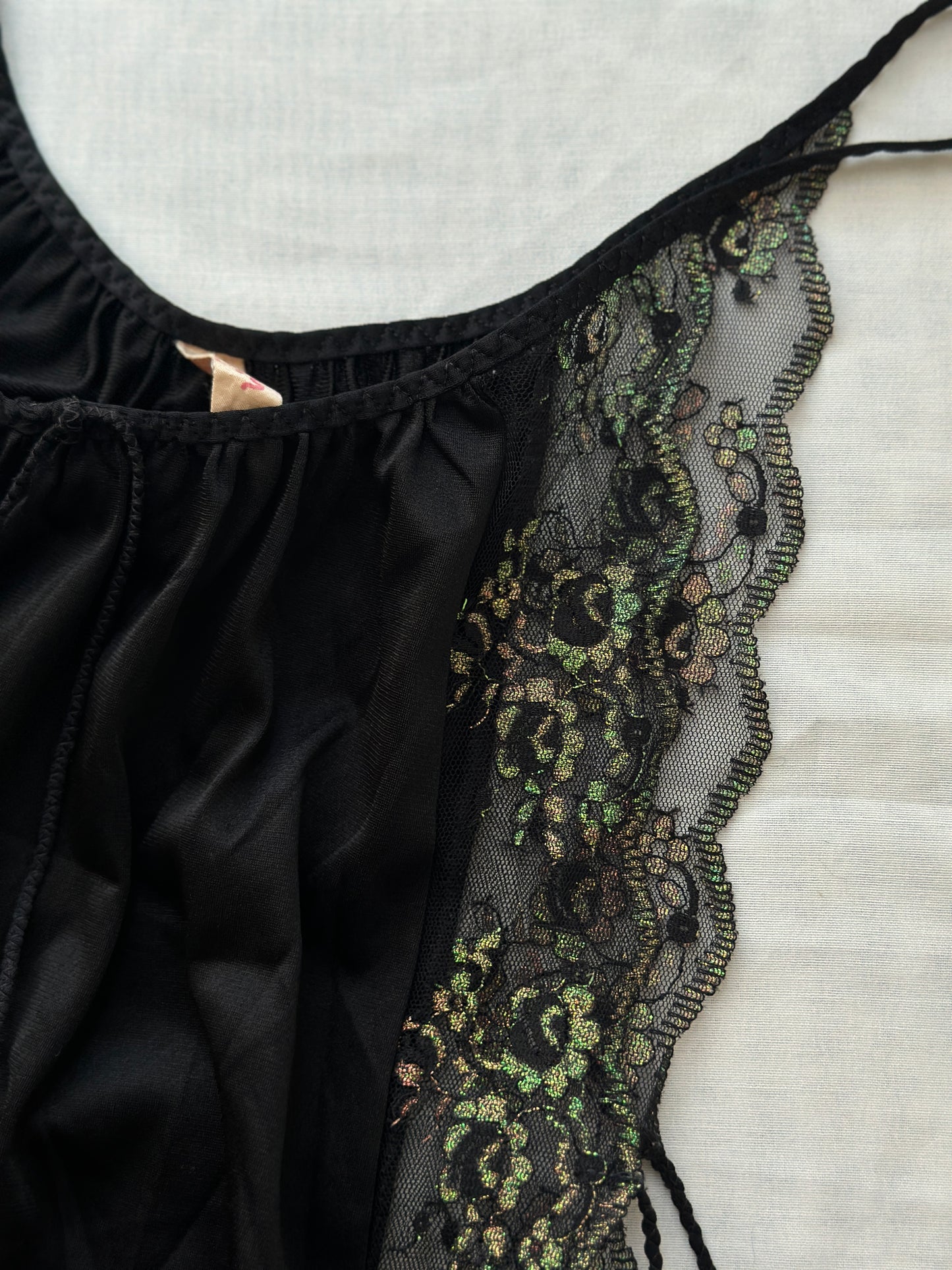 opaque lace blouse
