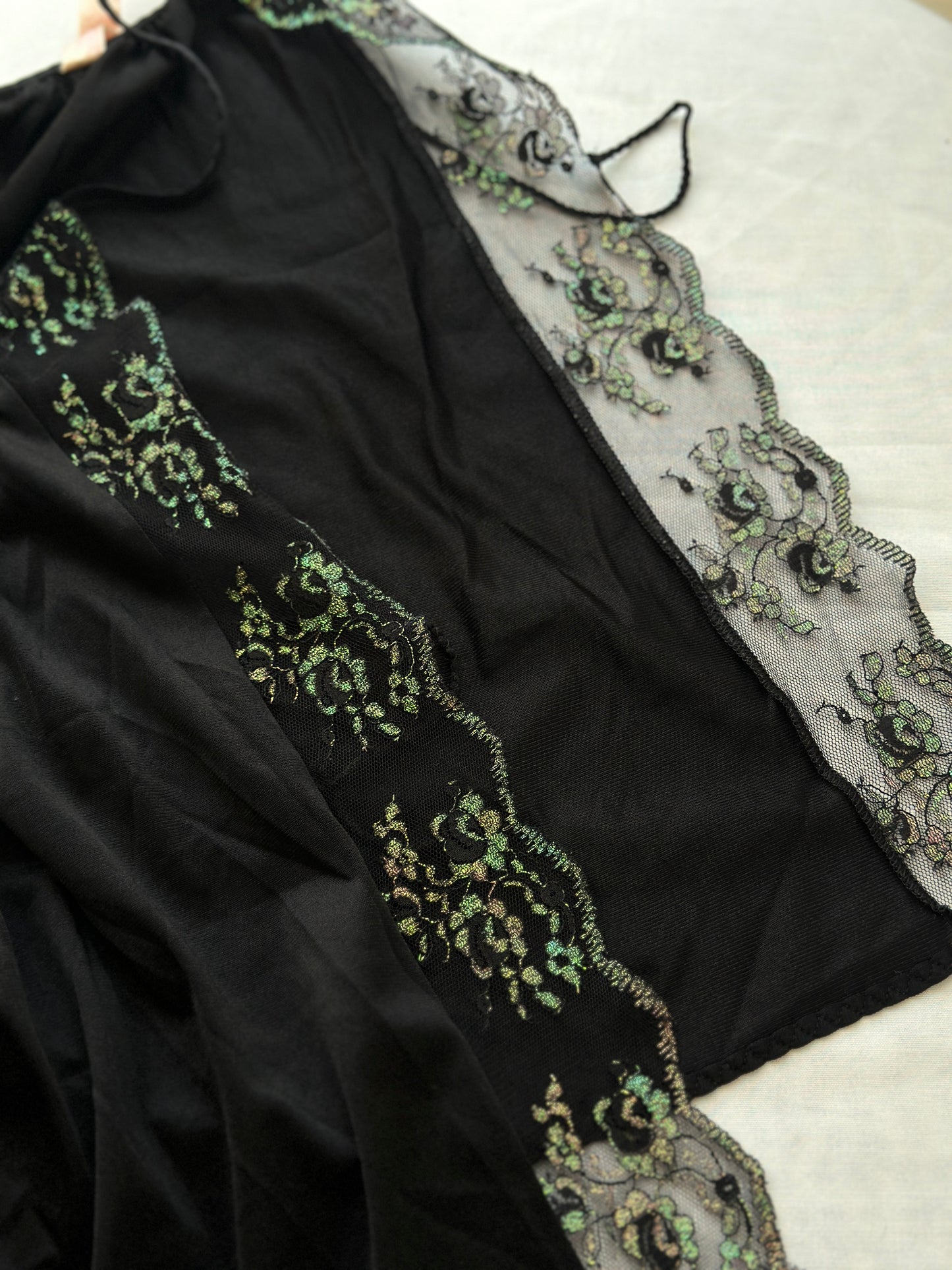 opaque lace blouse