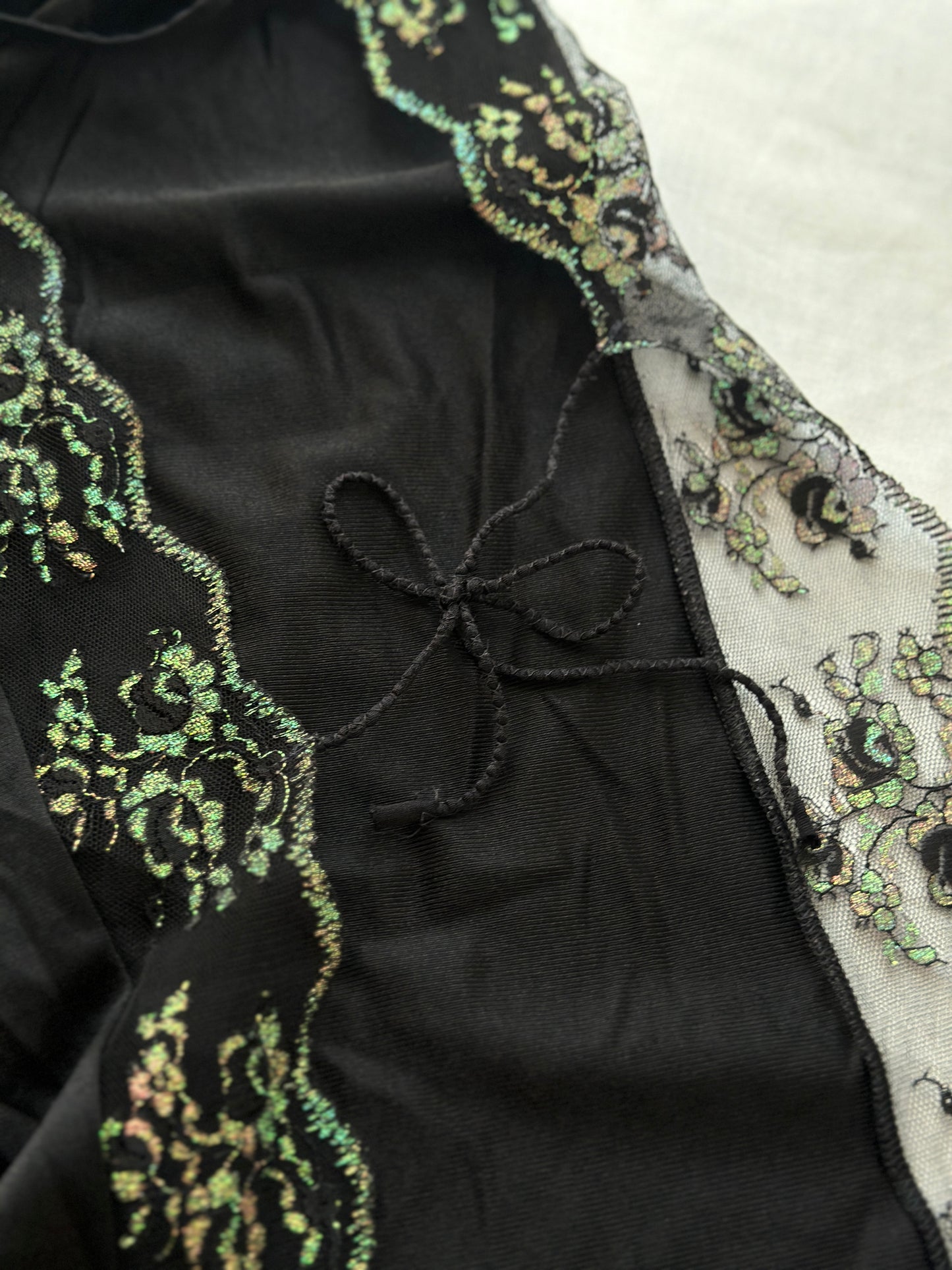 opaque lace blouse