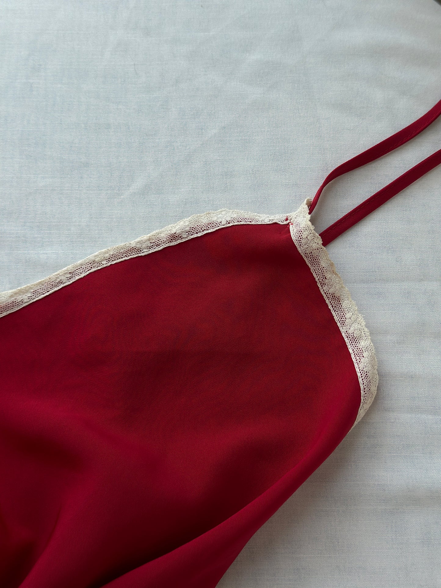 red Calvin Klein night slip
