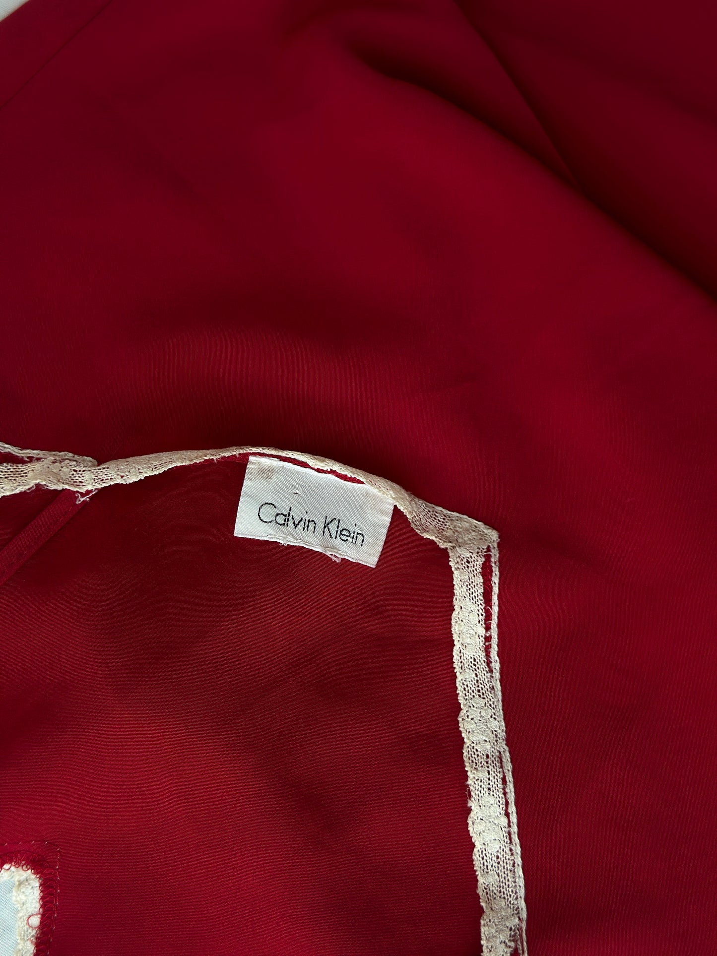 red Calvin Klein night slip