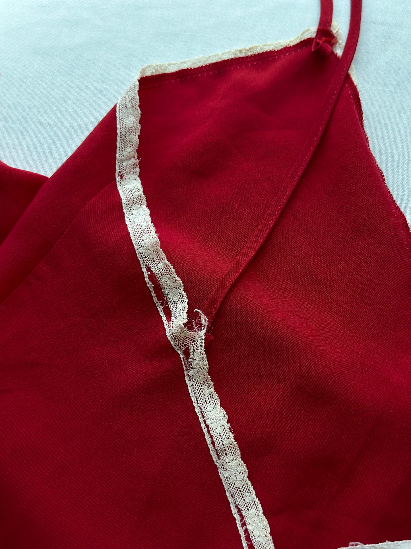 red Calvin Klein night slip