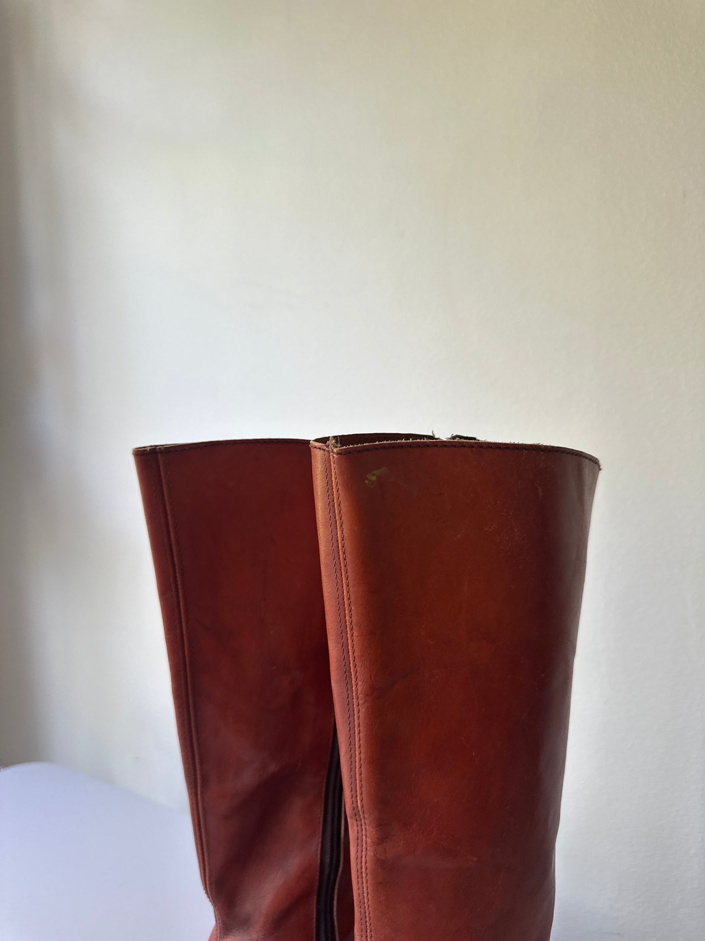 70s SANDLER red-mahogany leather boots
