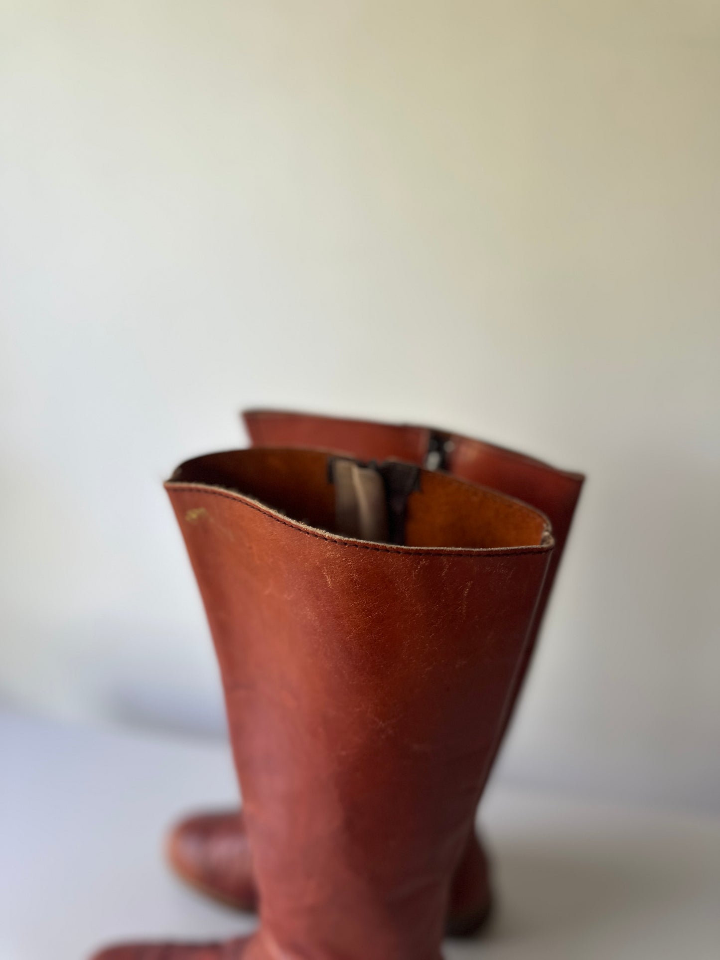 70s SANDLER red-mahogany leather boots