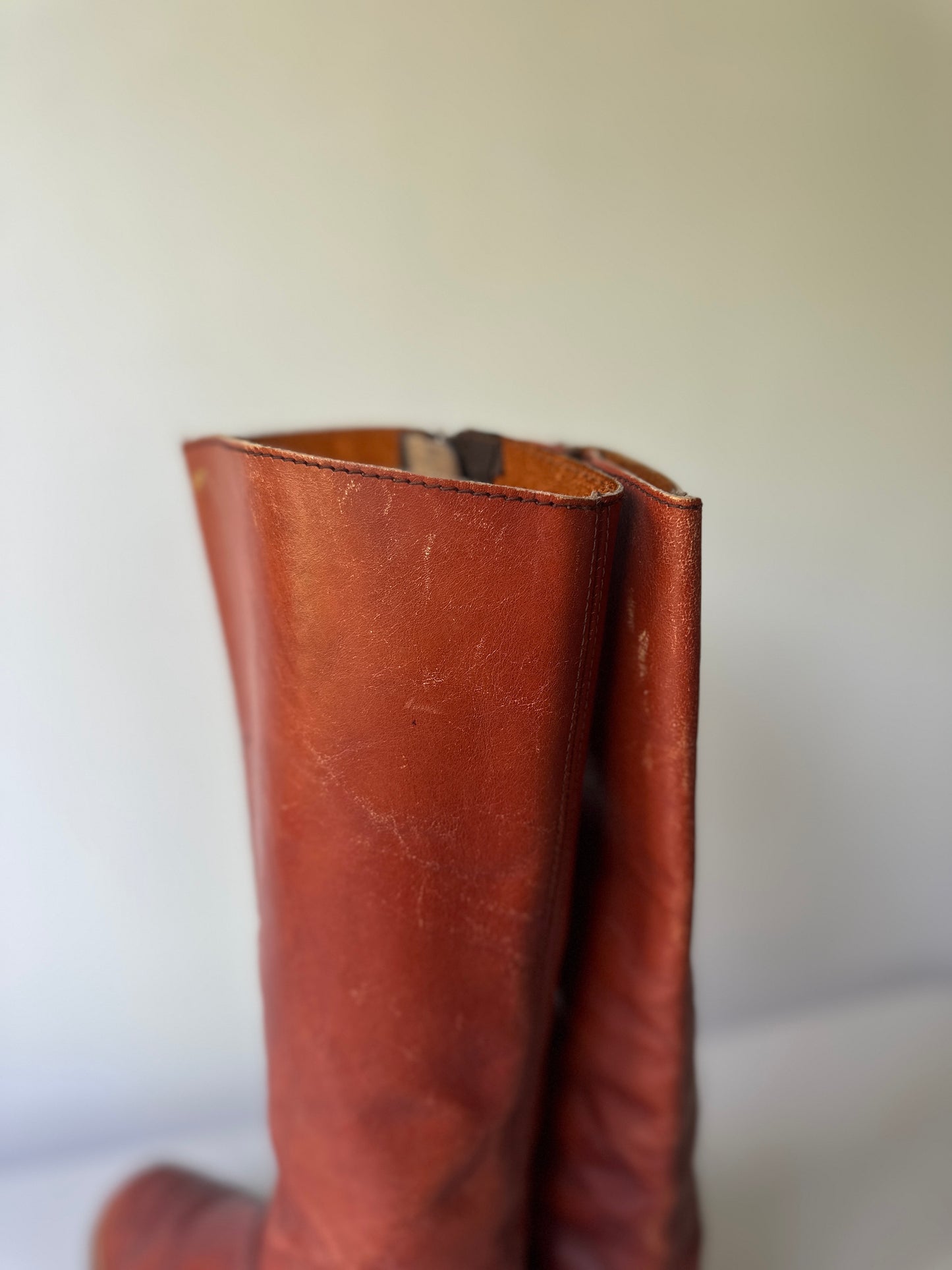 70s SANDLER red-mahogany leather boots