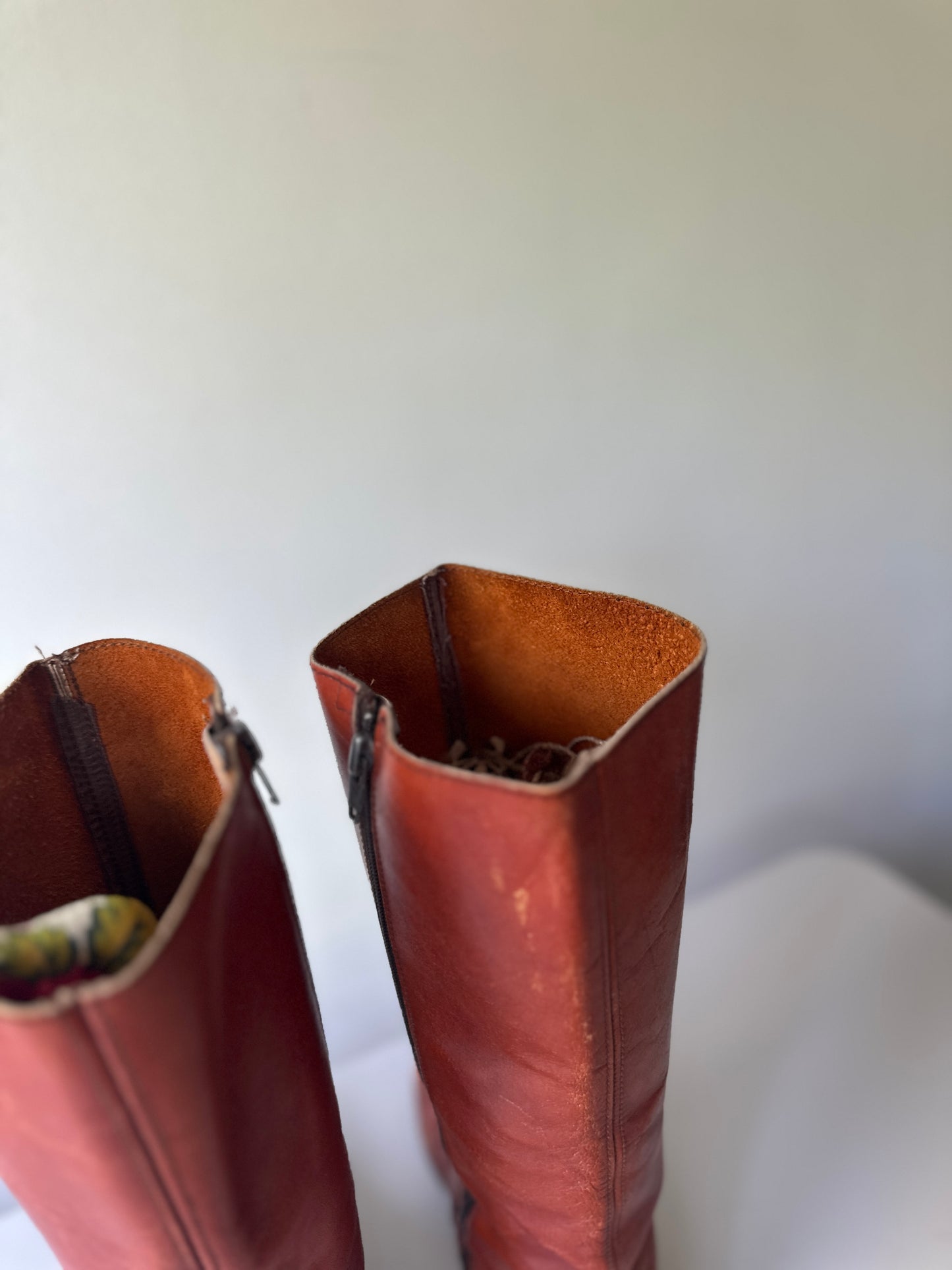 70s SANDLER red-mahogany leather boots