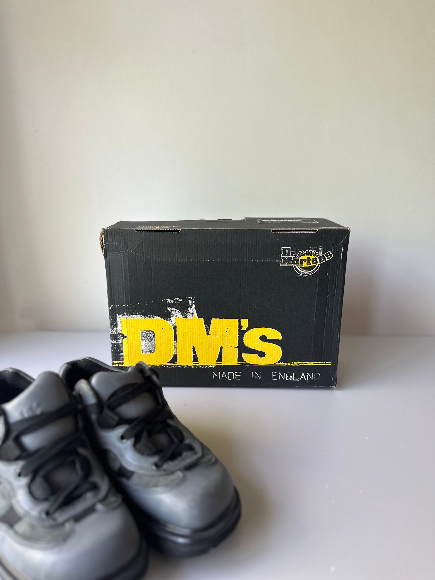 blue fawn saddle 1980s Dr. Marten trainer