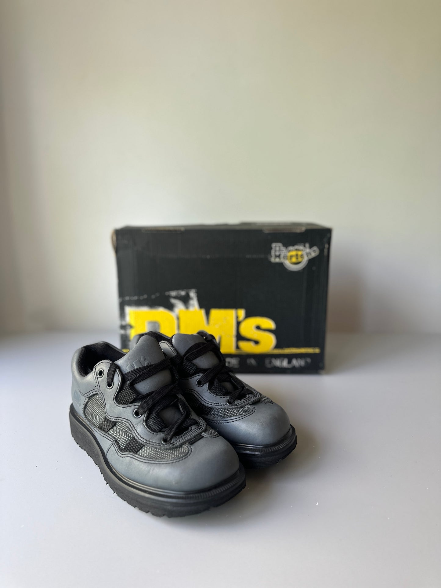 blue fawn saddle 1980s Dr. Marten trainer