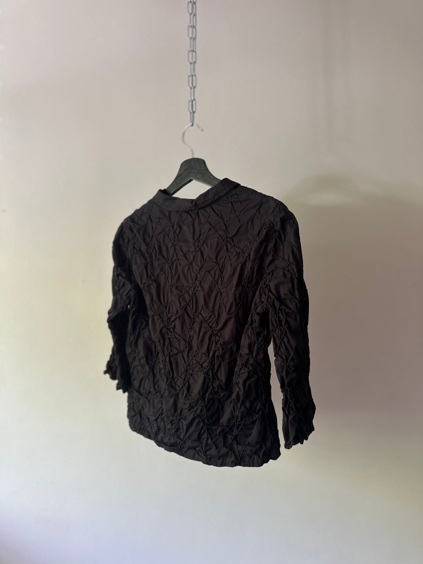 short sleeve black blouse