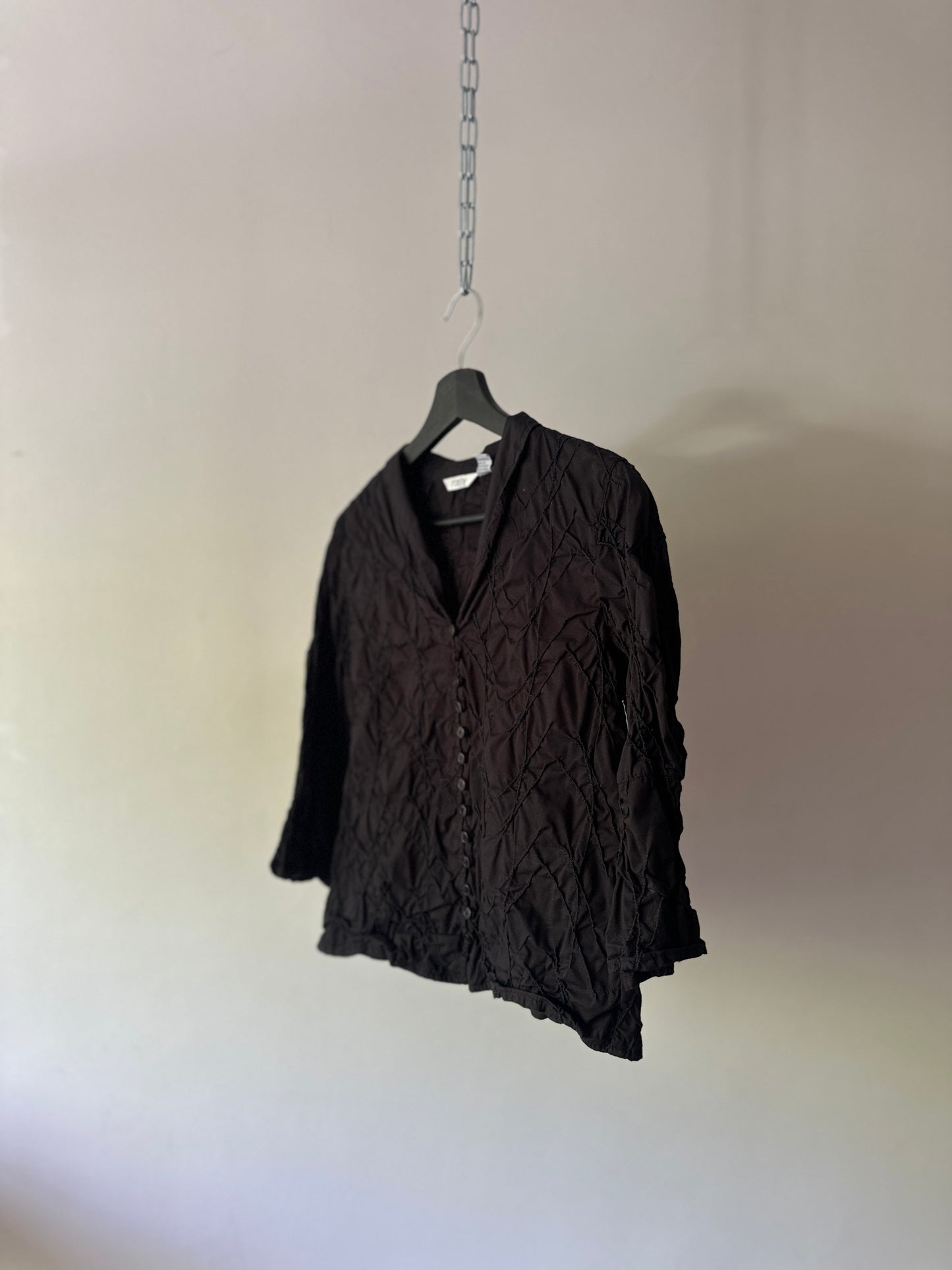 short sleeve black blouse