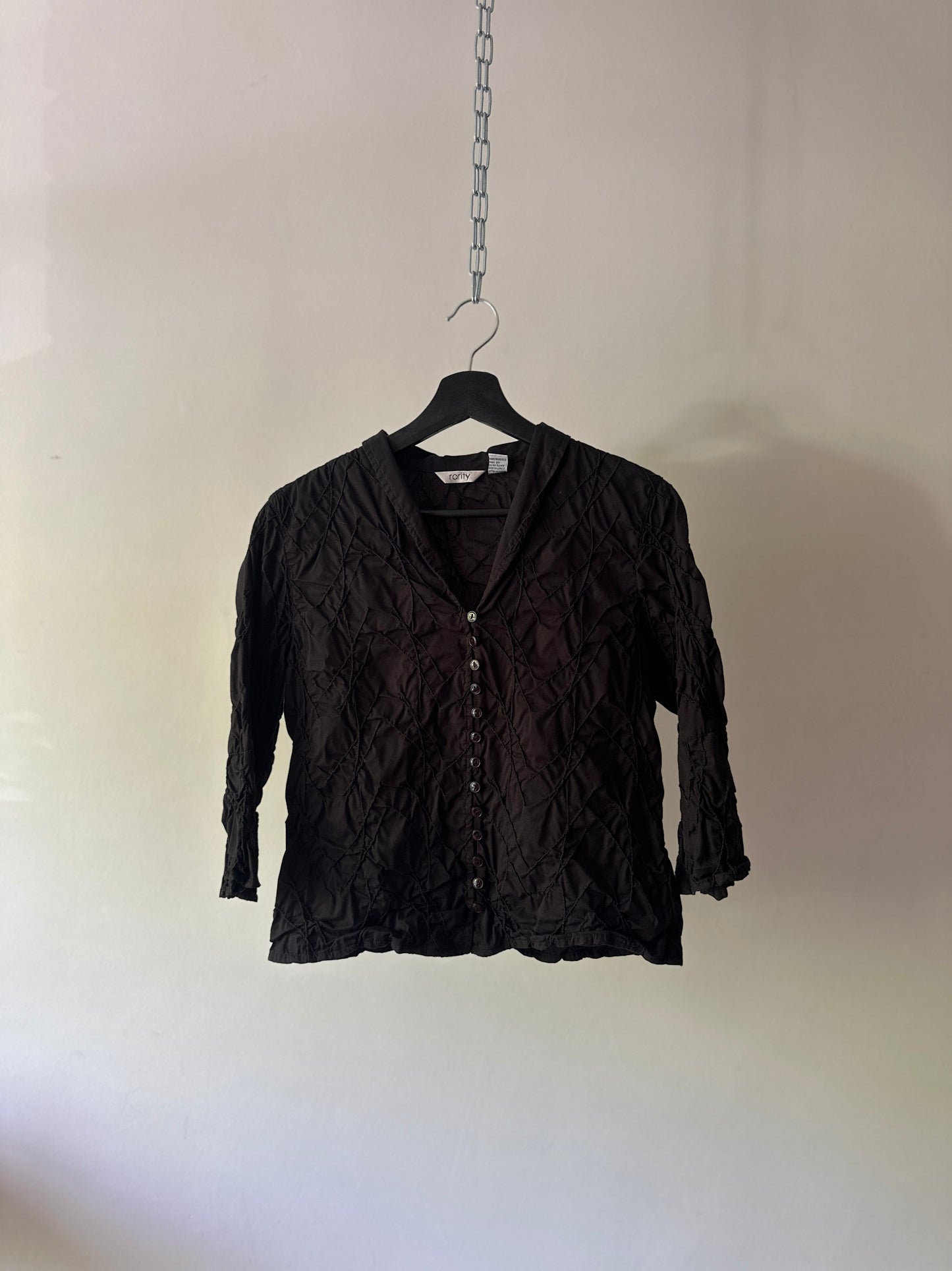 short sleeve black blouse