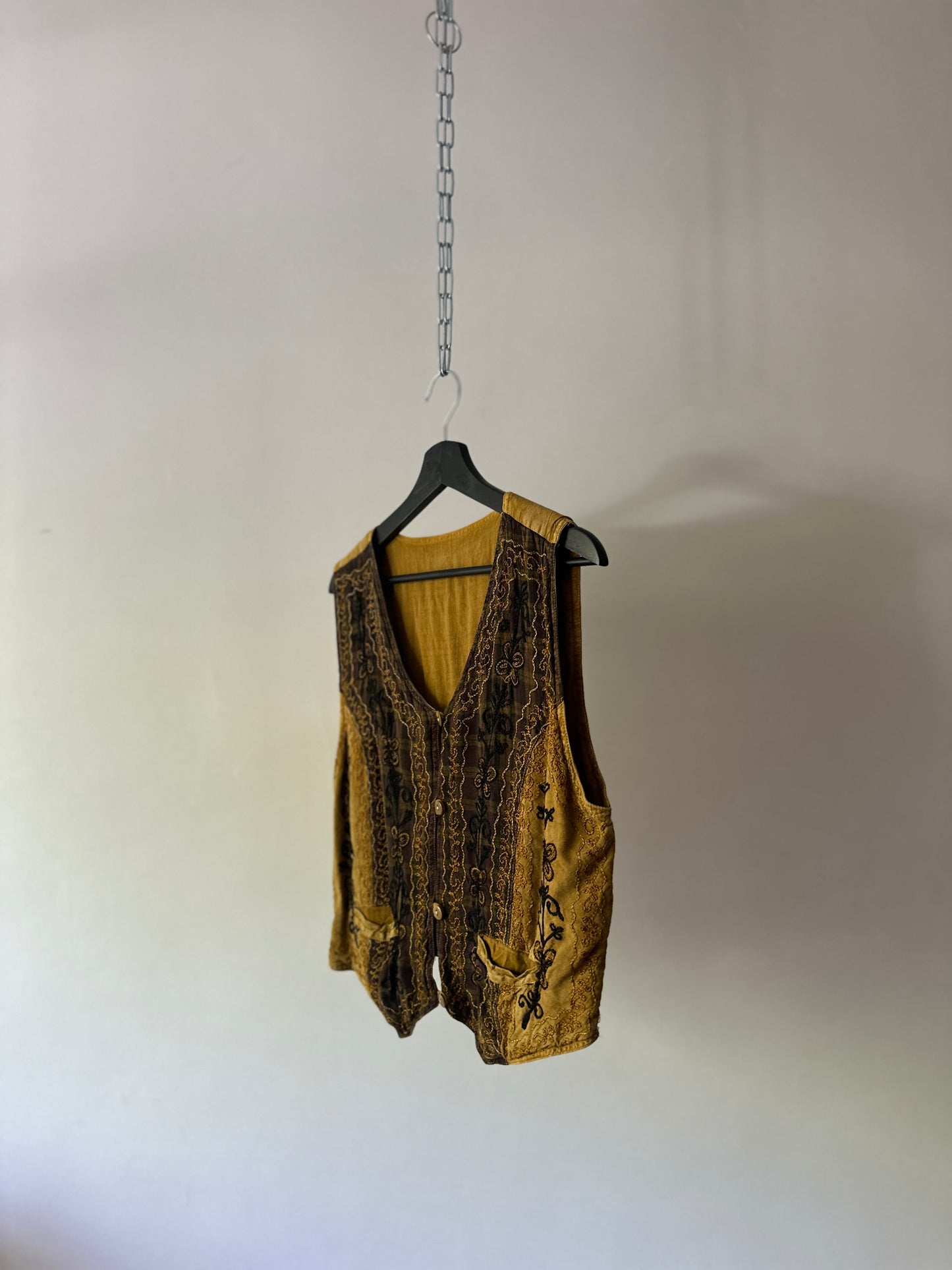 bohemian mustard vest