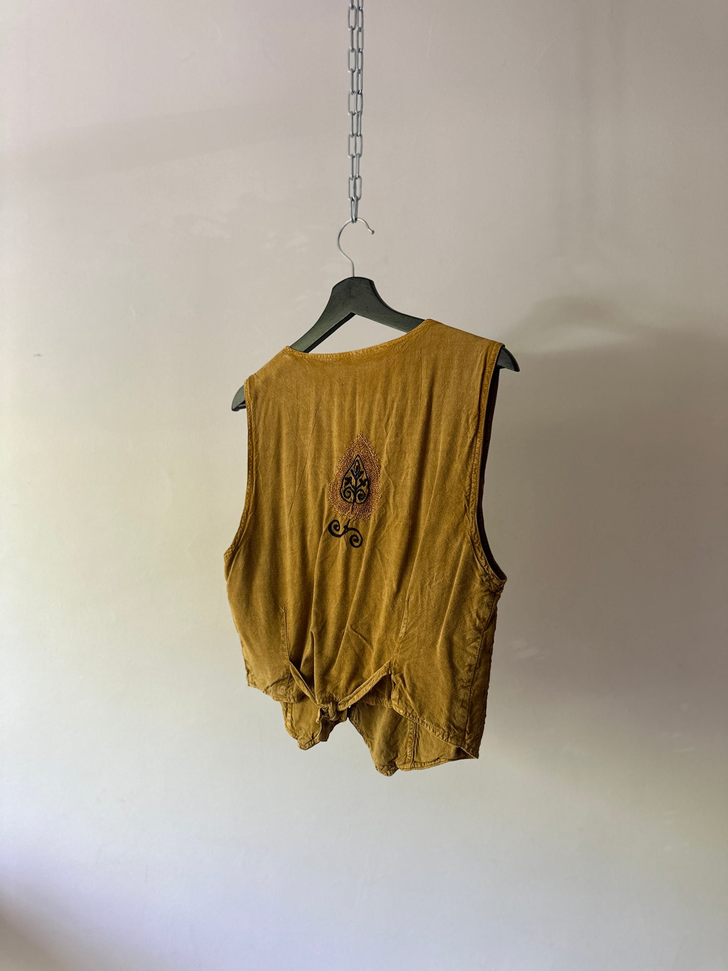bohemian mustard vest