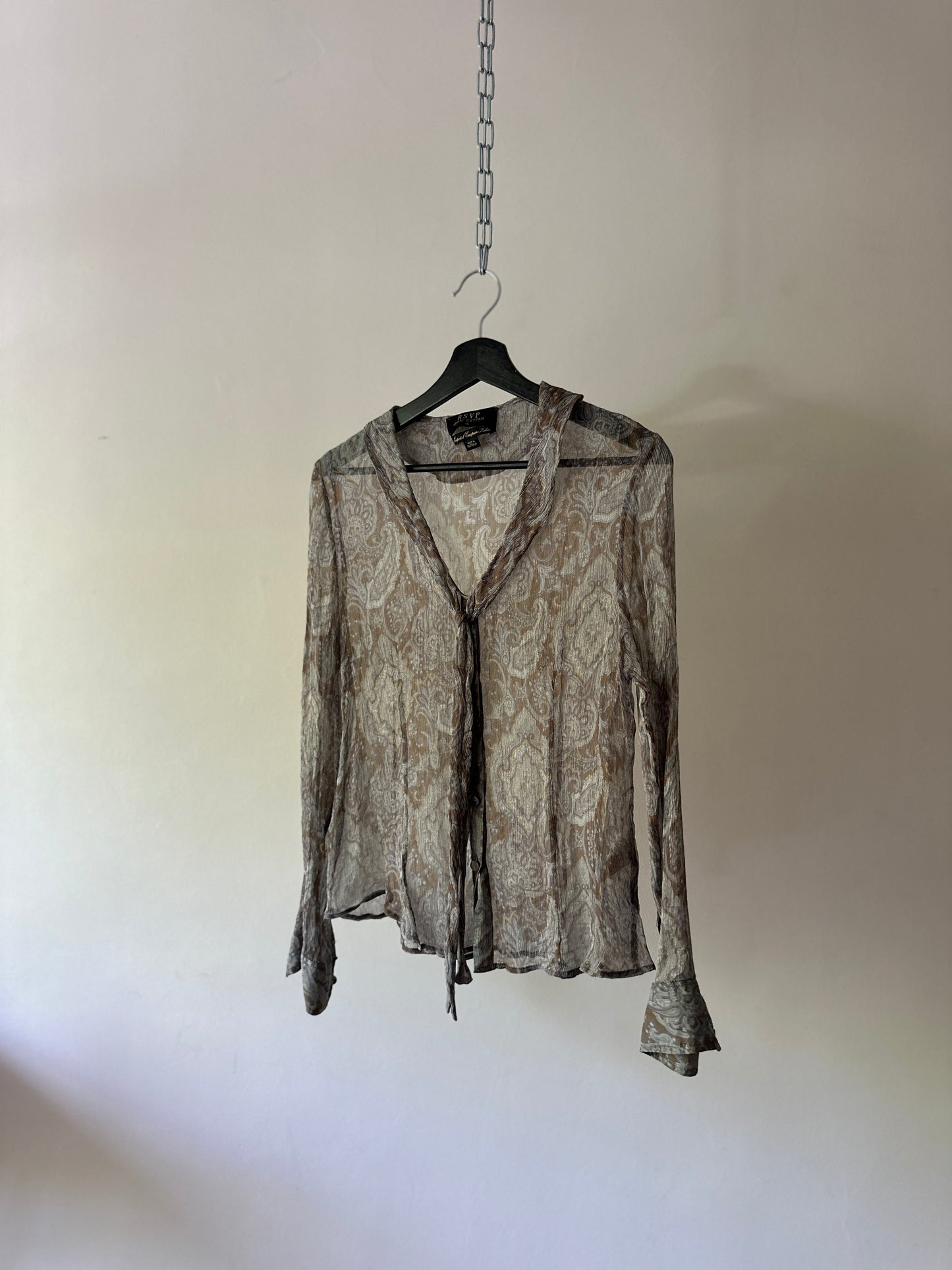 Perri Cutten sheer silk blouse