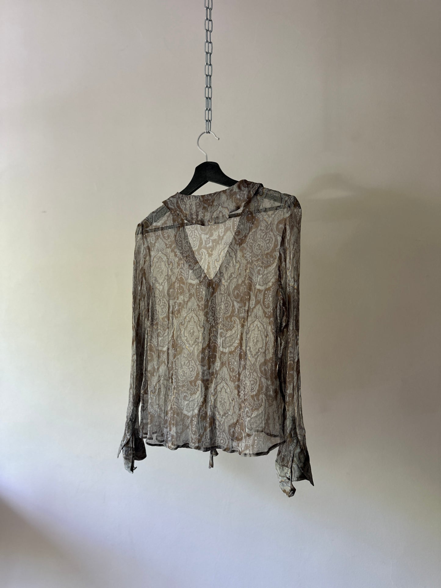 Perri Cutten sheer silk blouse