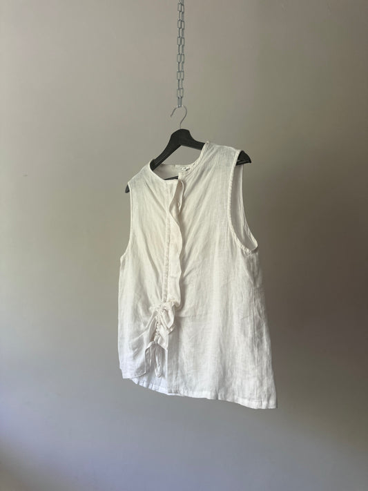 linen drawstring blouse