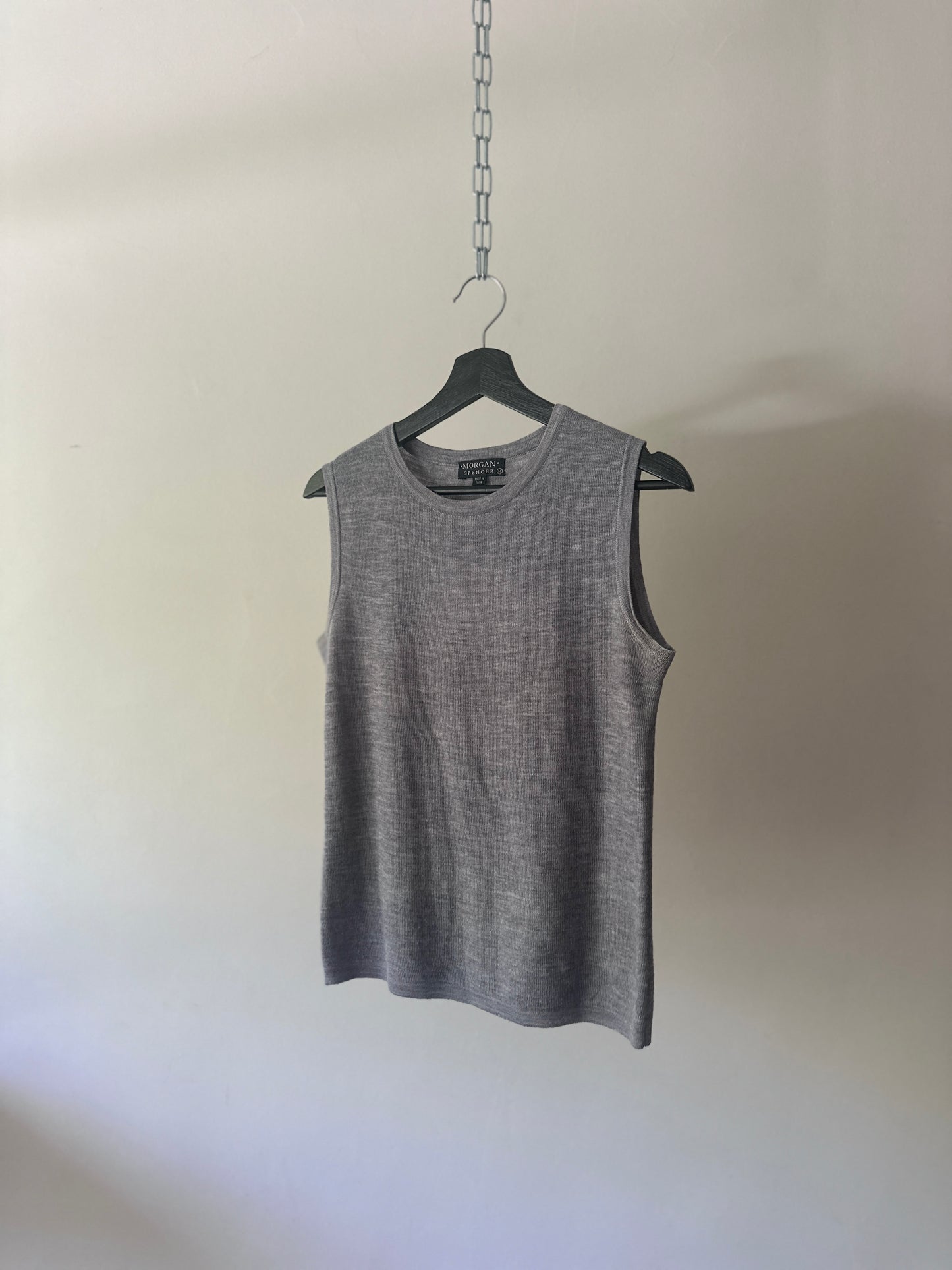 grey woollen vest