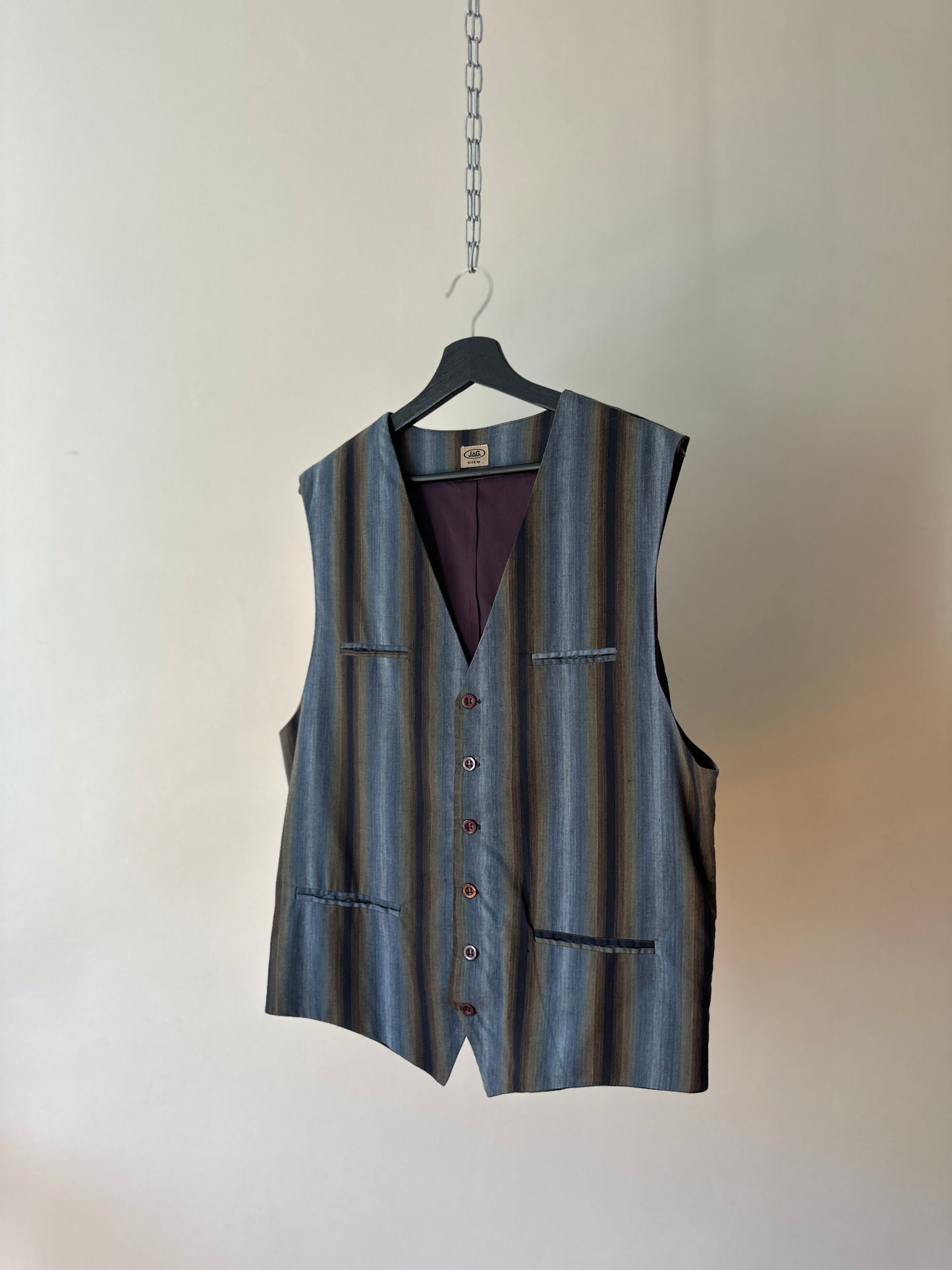 JAG blue toned stripe vest