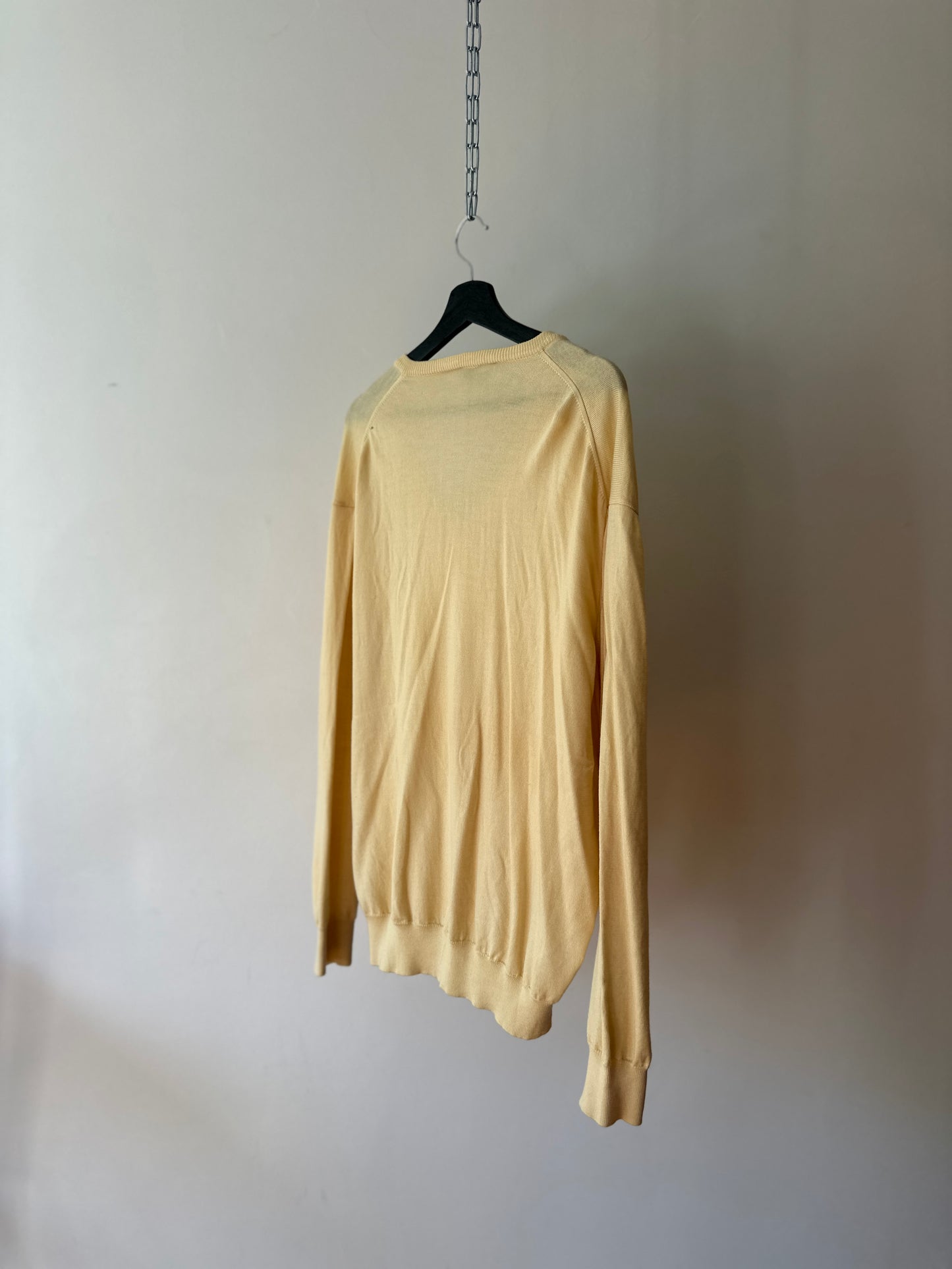 butter yellow Italian woollen cardigan
