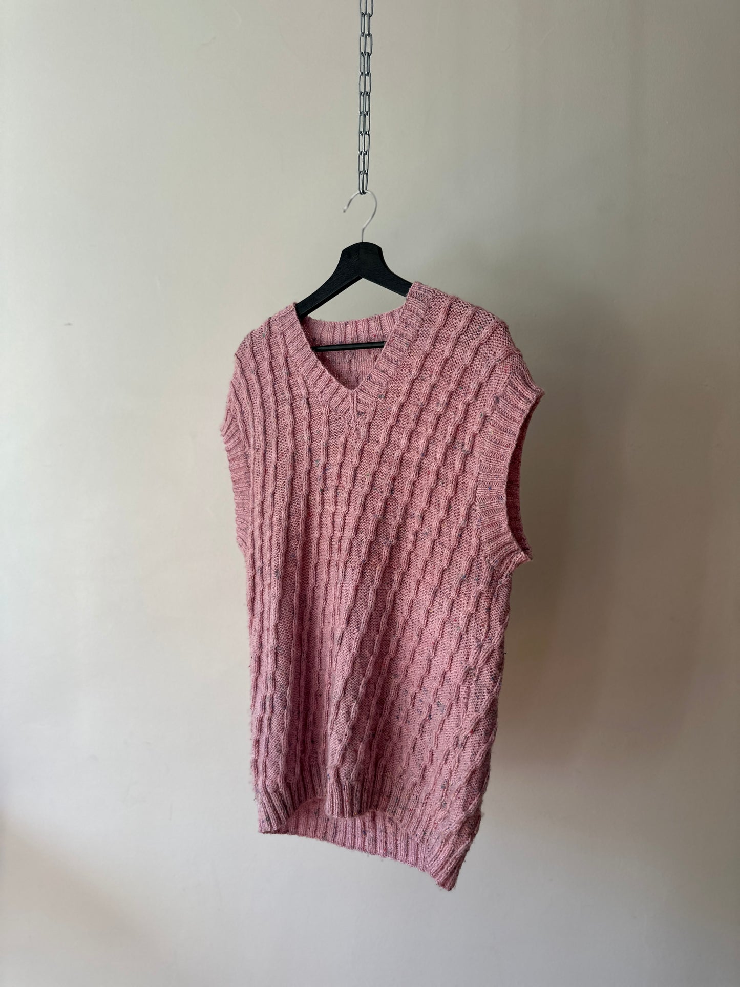 baby pink woollen vest