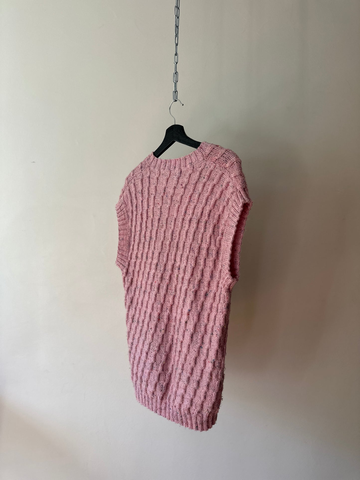 baby pink woollen vest