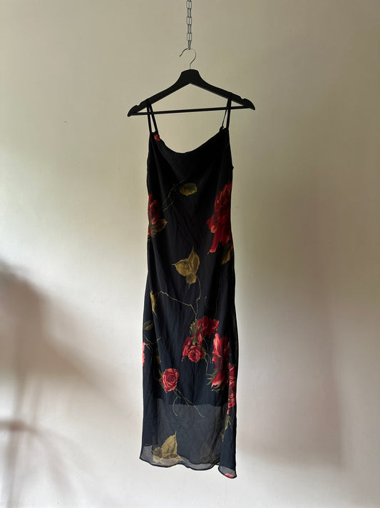 rose pattern dress