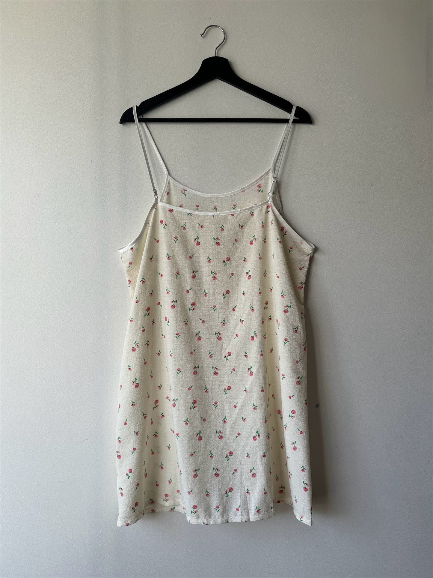 white floral slip
