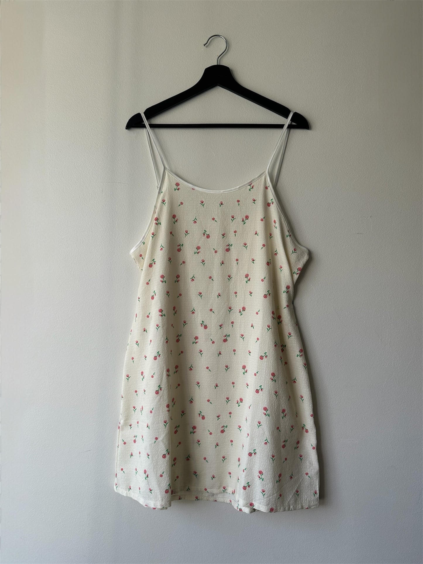 white floral slip