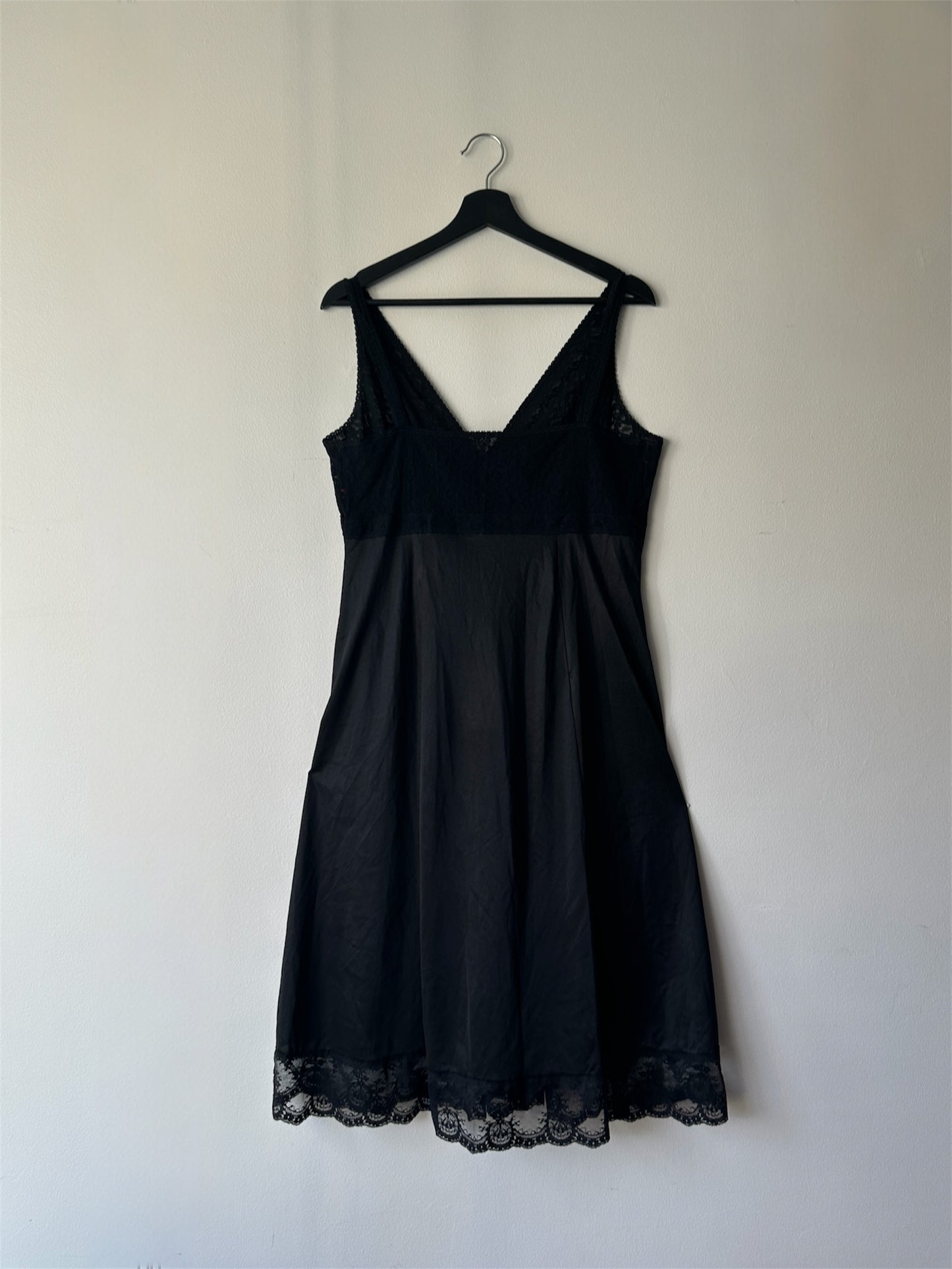 black lace slip