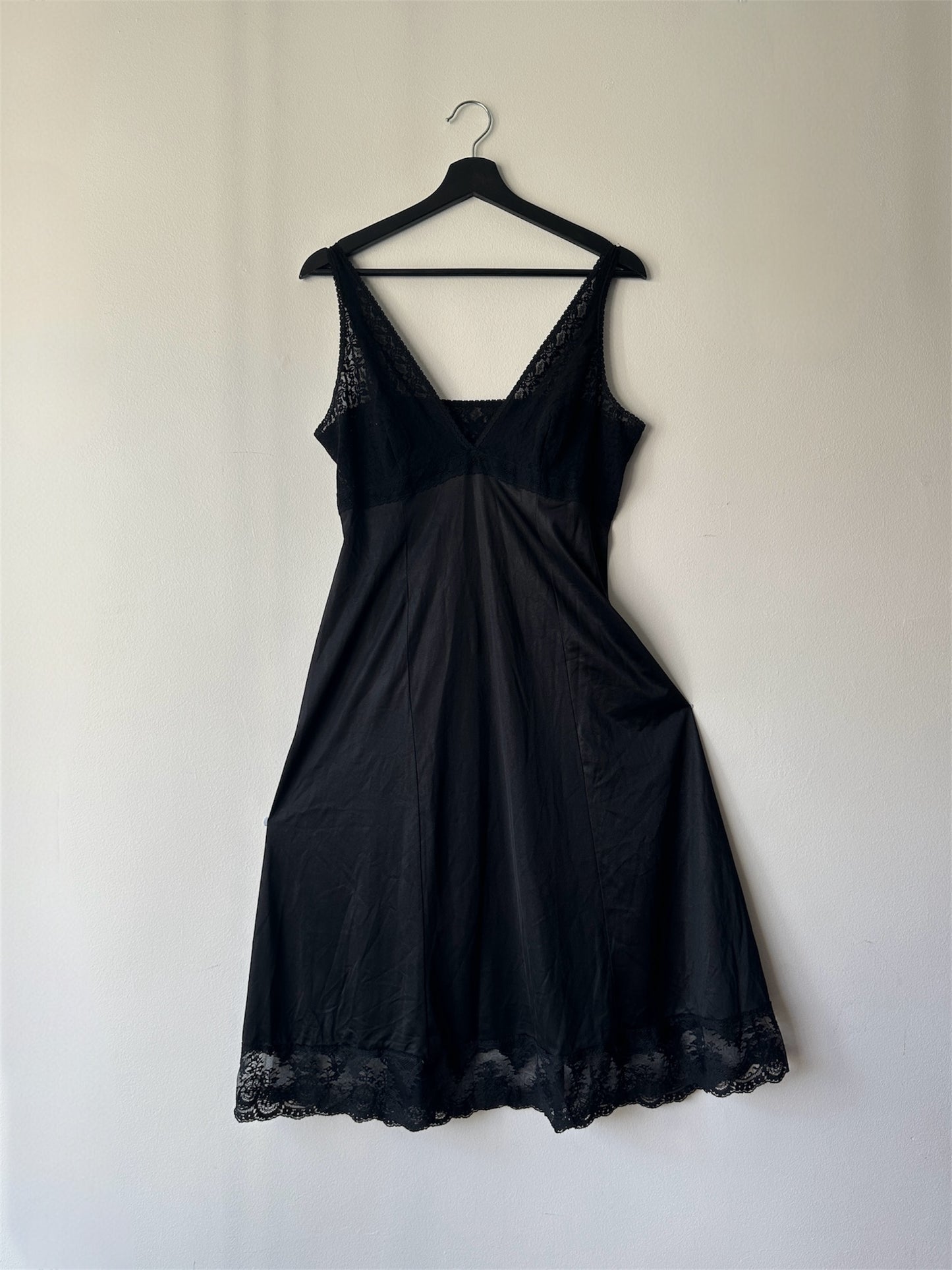 black lace slip