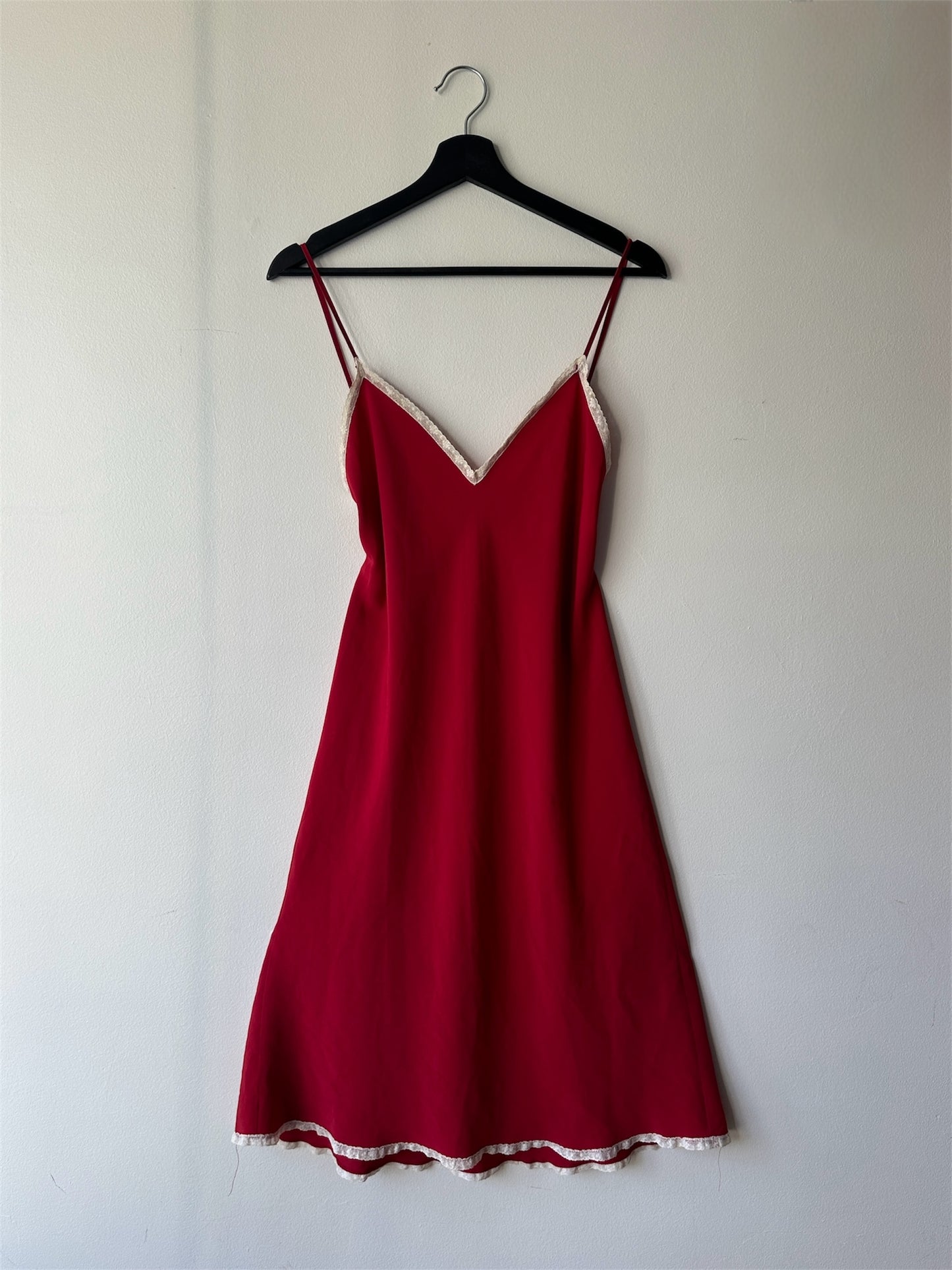 red Calvin Klein night slip