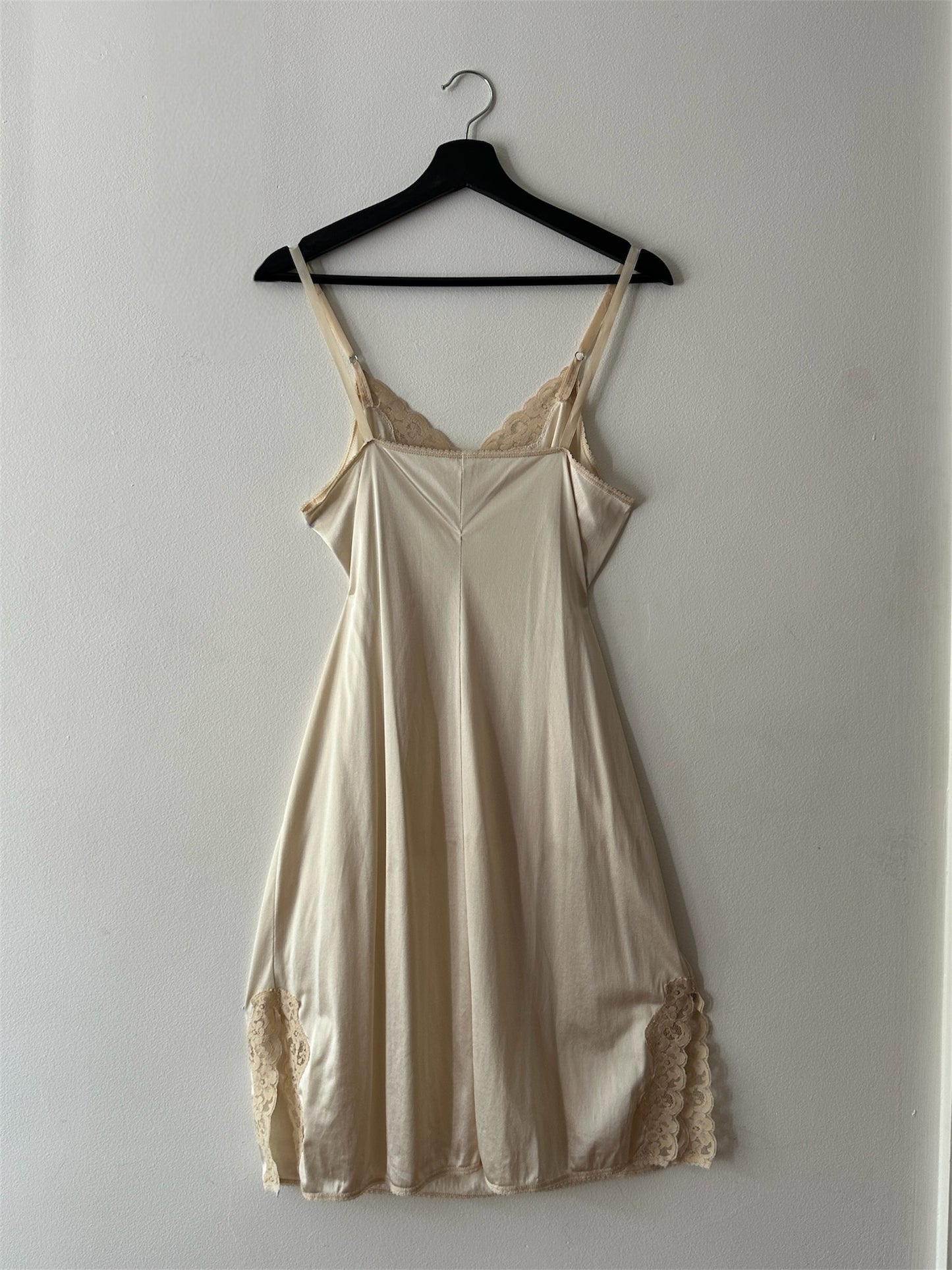 cream lace slip